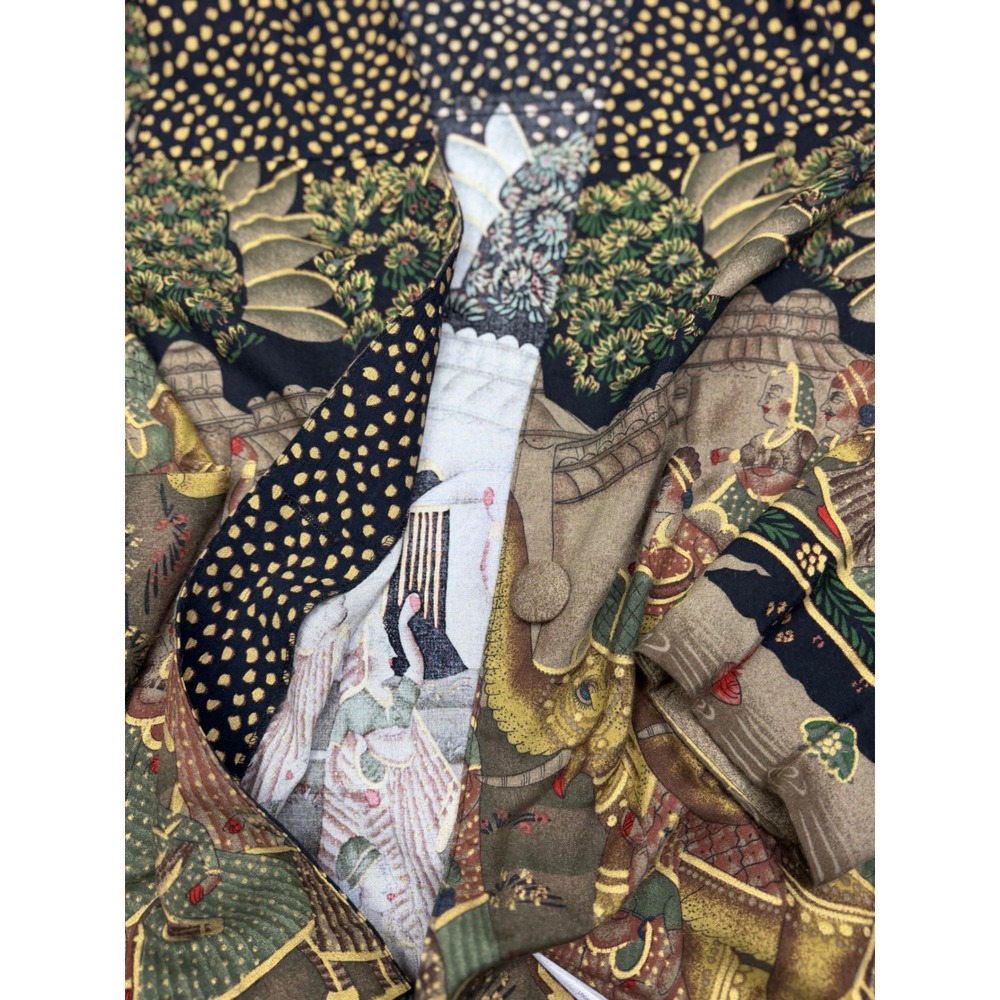 Signet New York Vintage Elephant Novelty Print Blazer Jacket Rayon Large USA - Picture 15 of 16